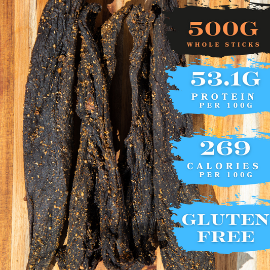 Whole Traditional Biltong sticks 500g